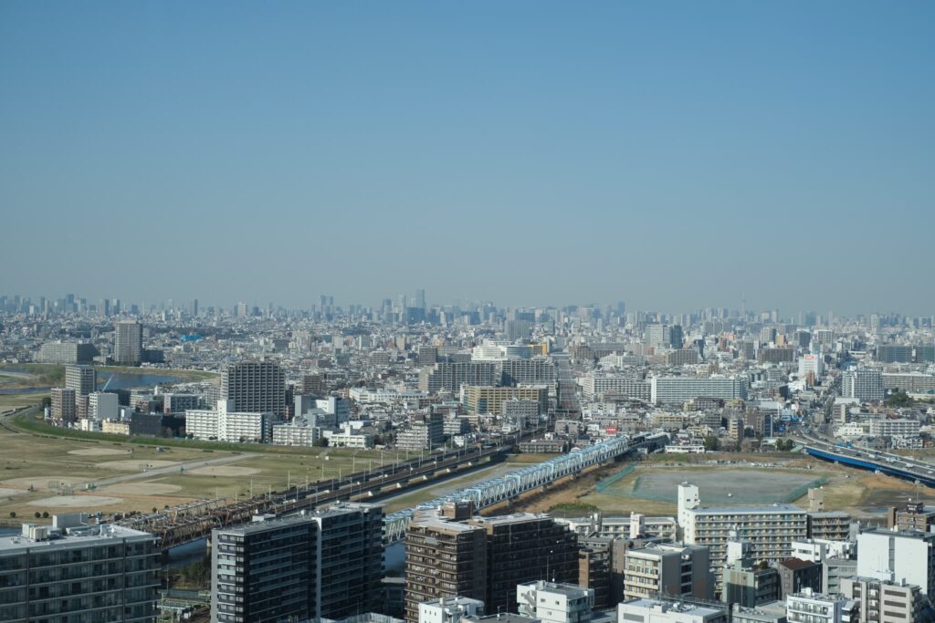 スカイデッキからの眺め(東京側)