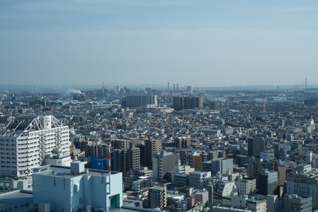 スカイデッキからの眺め(横浜方面)