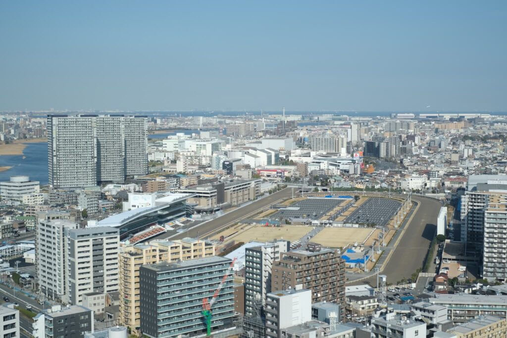 スカイデッキからの眺め(川崎競馬場)